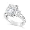 Emerald cut & Trapezoid Diamond Engagement RIng