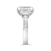 Emerald cut & Trapezoid Diamond Engagement RIng
