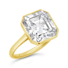 Bezel Set Square Diamond Ring