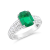 Columbian Emerald & Diamond Estate Ring