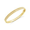 Bead Edge Diamond Bangle Bracelet
