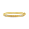 Bead Edge Diamond Bangle Bracelet