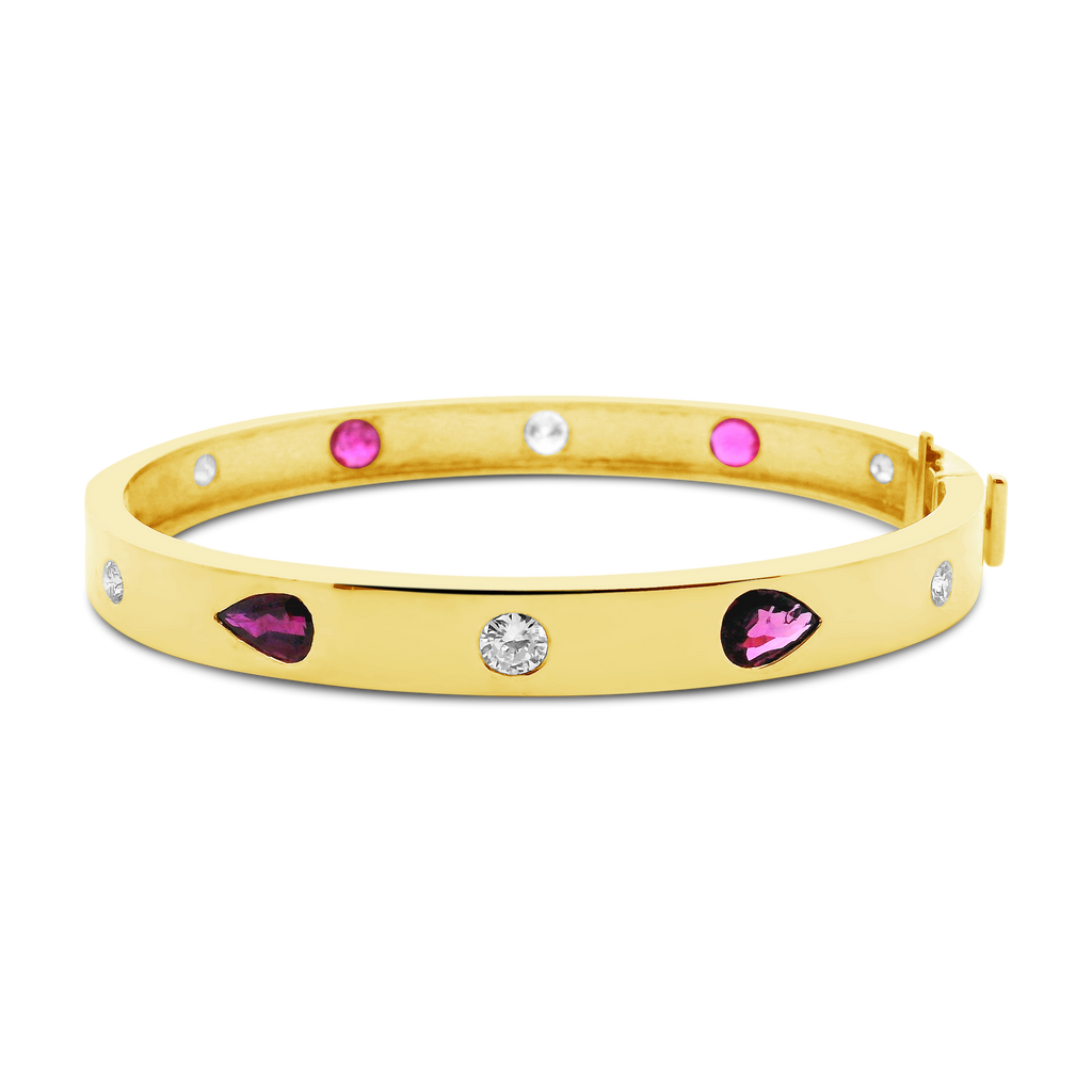 Ruby & Diamond Bangle Bracelet