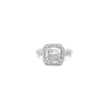 Radiant Diamond Ring with Halo