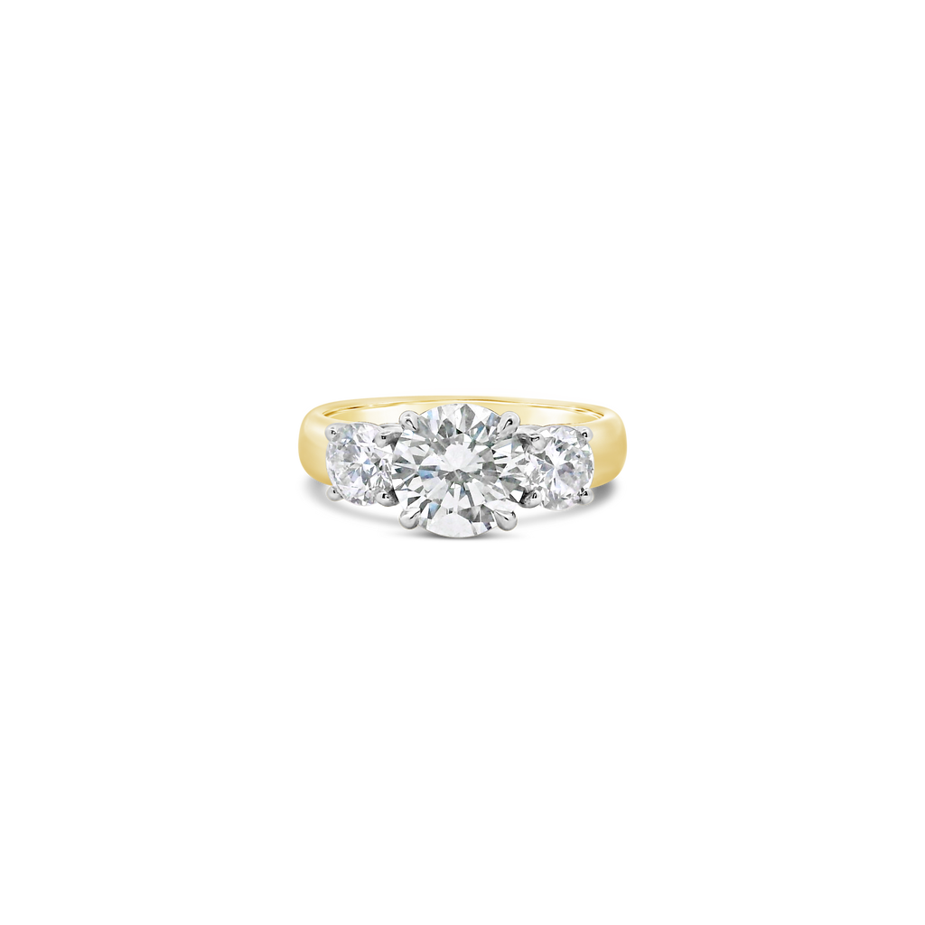 Three Stone Round Diamond Ring