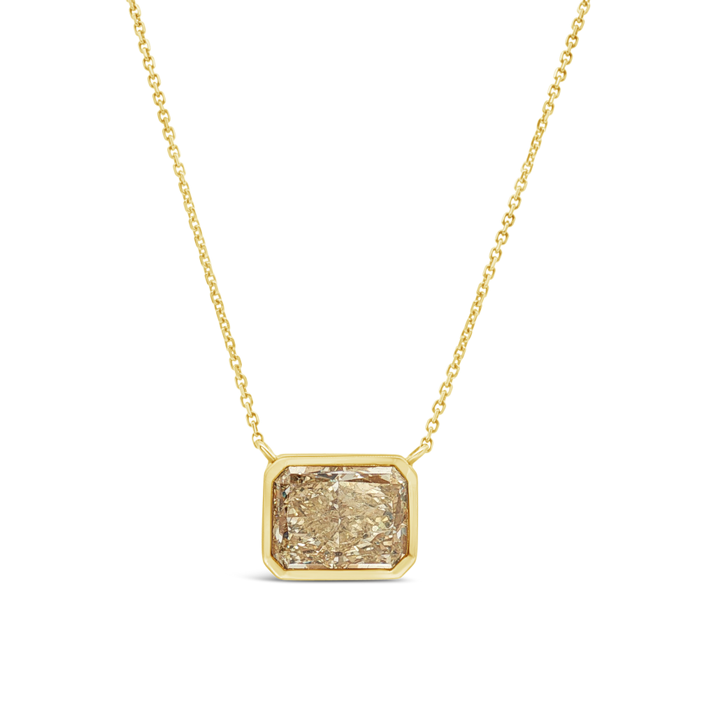 Radiant Yellow Diamond Pendant