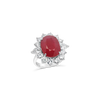 Oval Ruby & Diamond Ring