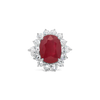 Oval Ruby & Diamond Ring