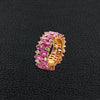 Pink Sapphire & Diamond Band