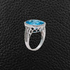 Blue Topaz & Diamond Ring
