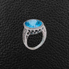 Blue Topaz & Diamond Ring