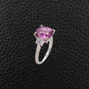 Pink Sapphire & Diamond Ring