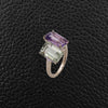 Amethyst & Prasiolite Ring