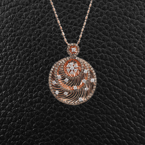 Brown & White Diamond Pendant