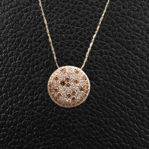 Brown & White Diamond Pendant