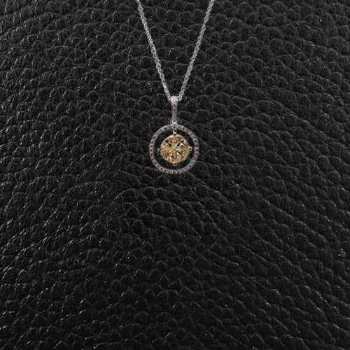 Yellow & White Diamond Pendant