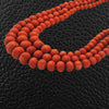 Red Coral Bead Estate Necklace