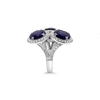 Iolite & Diamond Ring