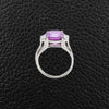Pink Sapphire & Diamond Ring