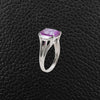 Pink Sapphire & Diamond Ring