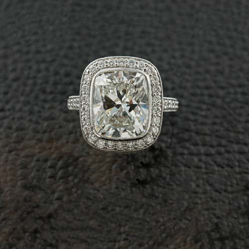 Cushion Halo Diamond Ring