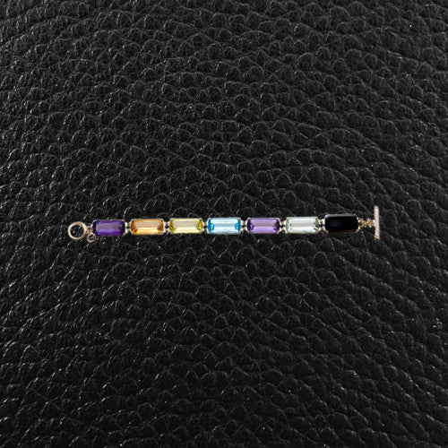 Amethyst, Citrine, Topaz, Lemon Quartz Bracelet