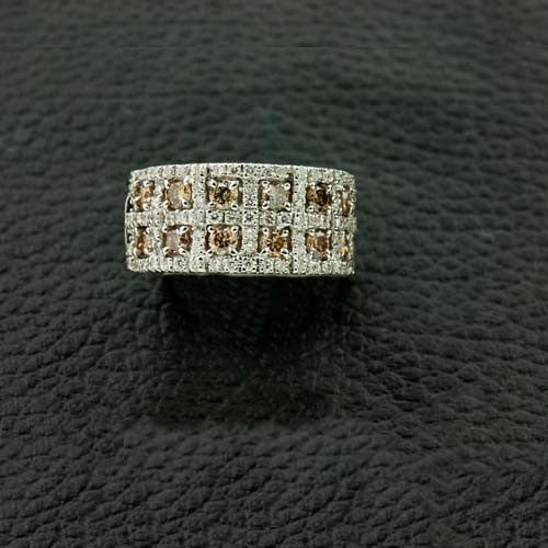 Brown & White Diamond Ring