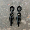 Jet Estate Dangle Earrings