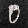 Octagonal Diamond Engagement Ring