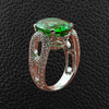 Tsavorite & Diamond Ring