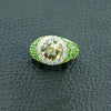 Lemon Quartz, Tsavorite & Diamond Ring