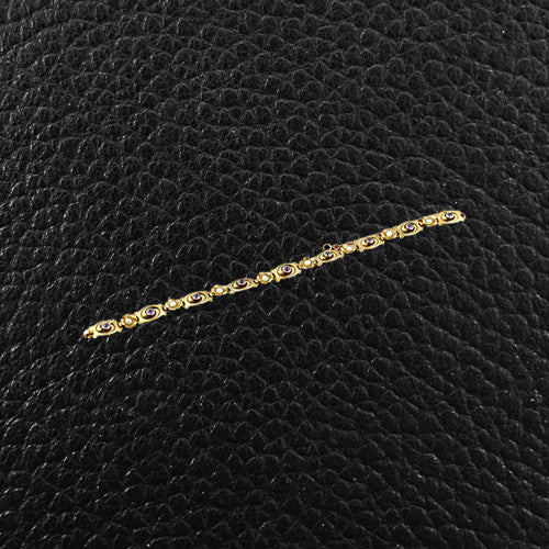 Amethyst & Pearl Art Nouveau Bracelet