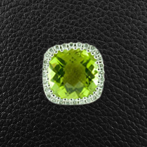 Peridot & Diamond Pendant