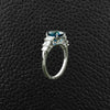 Cushion cut Sapphire & Diamond Ring