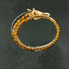Giraffe Bangle Bracelet with Brown Diamond Eyes