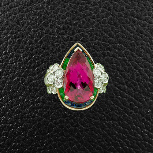 Pink Tourmaline Estate Ring