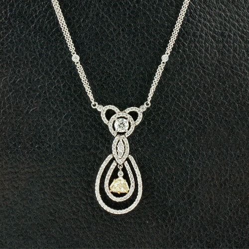 Yellow & White Diamond Pendant