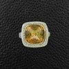 Citrine & Diamond Cocktail Ring
