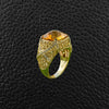 Citrine, Yellow Sapphire & White Diamond Ring