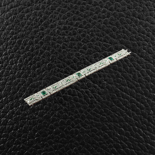Emerald & Diamond Oscar Heyman Estate Bracelet