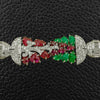 Ruby, Emerald & Diamond Cartier Estate Bracelet