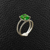 Green Tourmaline & Diamond Ring