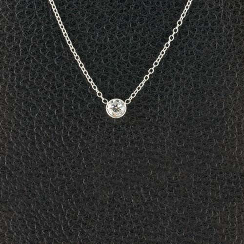 Bezel set Solitare Diamond Pendant