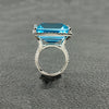 Blue Topaz & Diamond Cocktail Ring