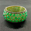 Crysolite and White Sapphire Bangle Bracelet