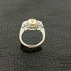 Yellow Cushion cut Diamond Engagement Ring