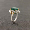 Emerald & Diamond Ballerina Style Ring