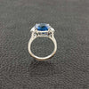 Cushion Sapphire & Diamond Ring