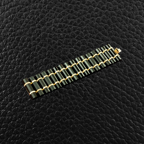 Wide Onyx & Diamond Bracelet