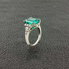 Signed J.E. Caldwell Estate Emerald & Diamond Ring